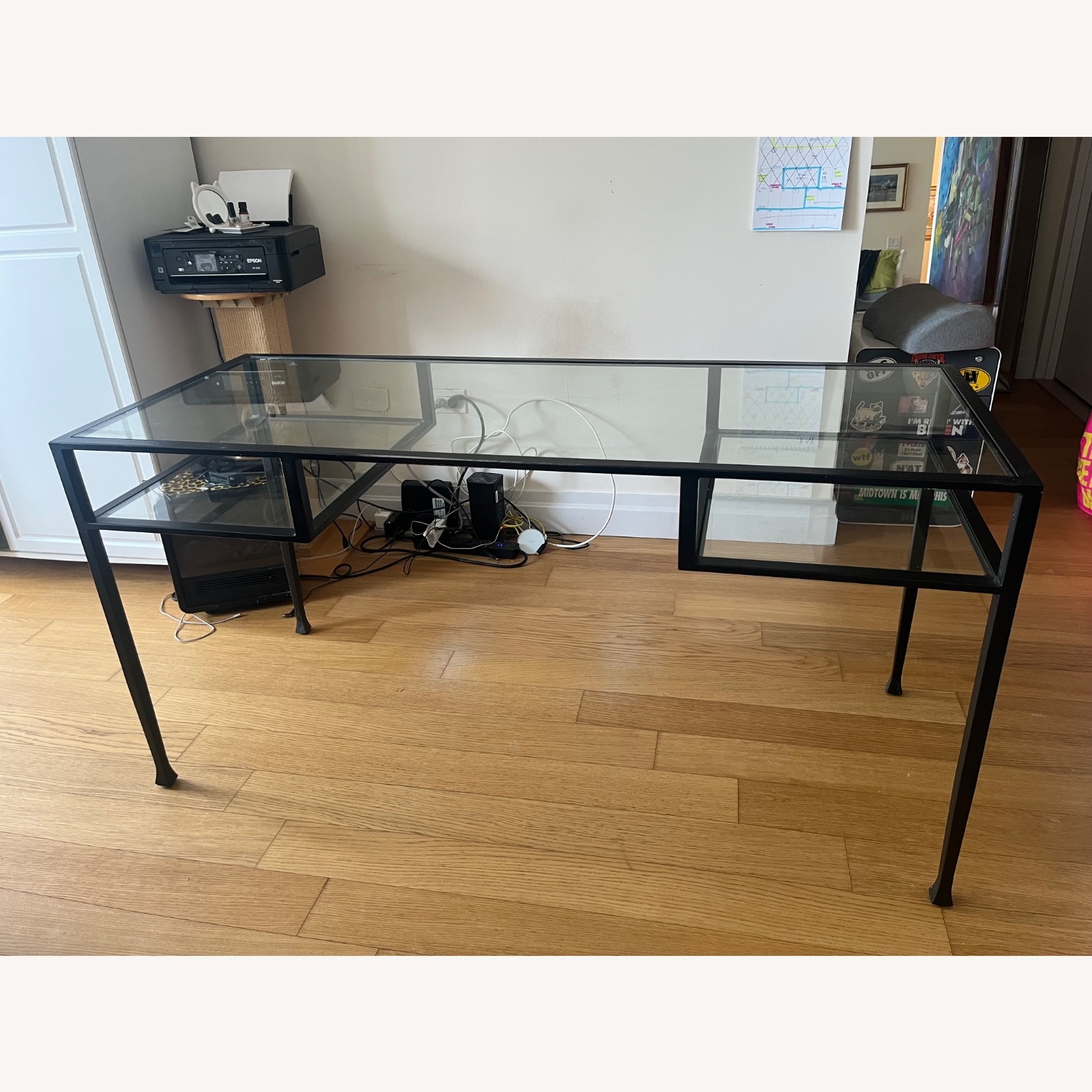 Pottery Barn Tanner Glass Desk - image-1