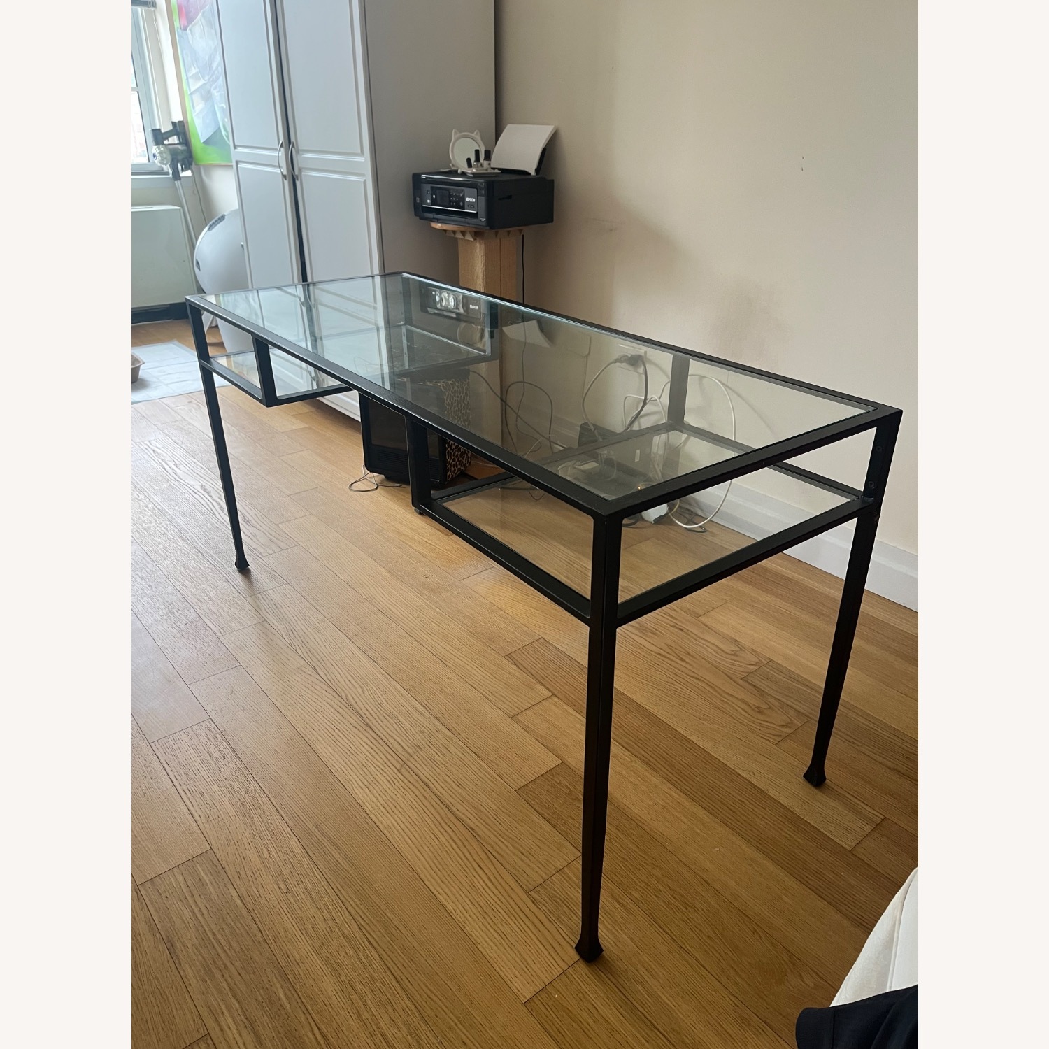 Pottery Barn Tanner Glass Desk - image-2