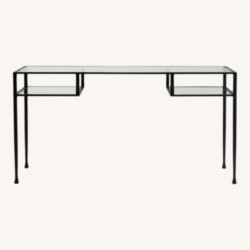 Used Pottery Barn Tanner Glass Desk for sale on AptDeco