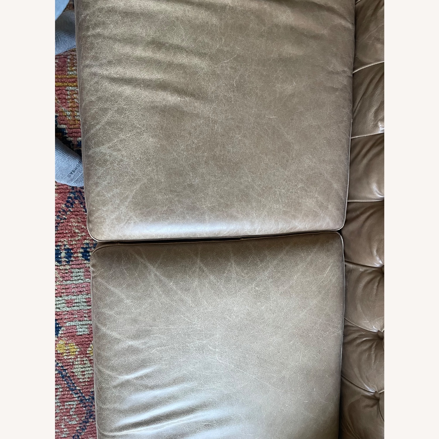 CB2 Savile Dark Brown Leather 3+ Seater Sofa - image-4