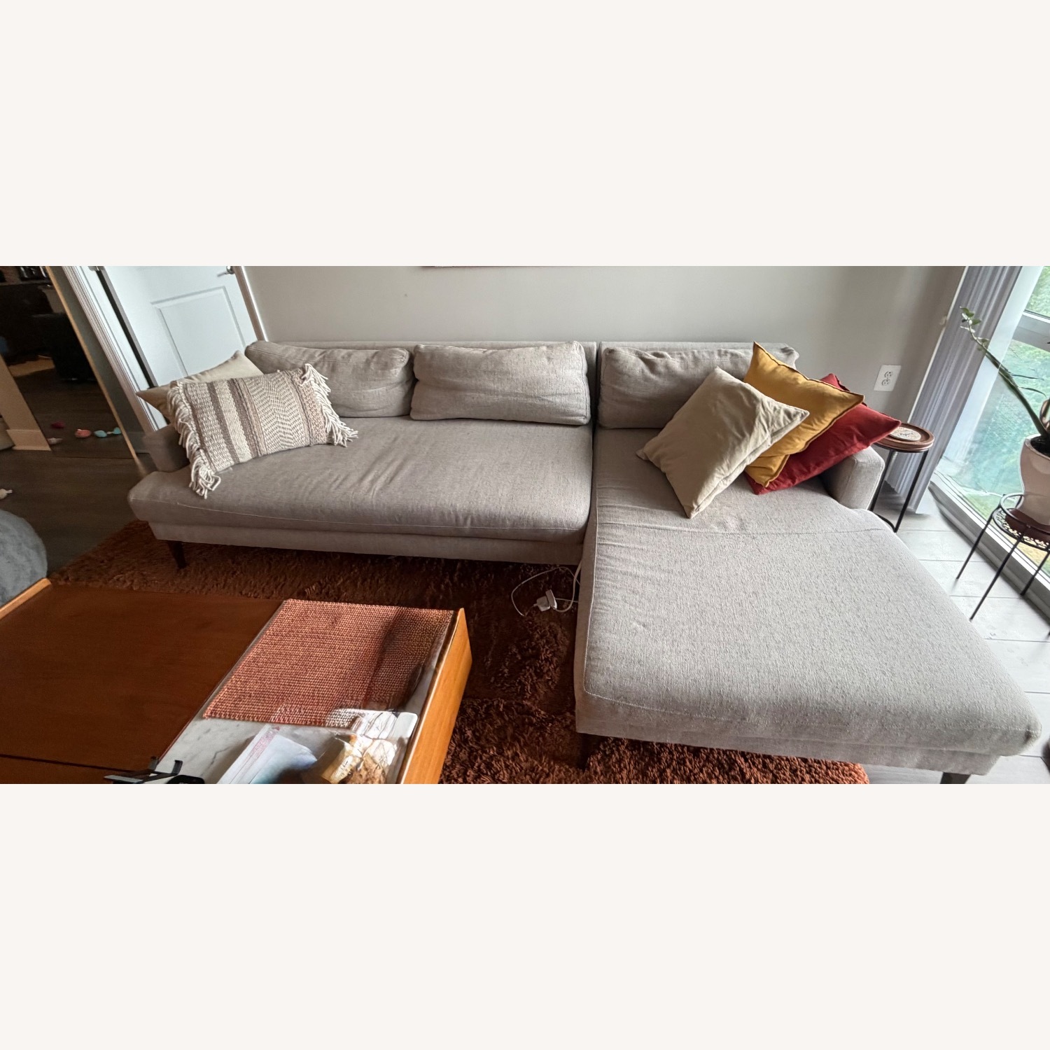 West Elm Andes Fabric 2.5 Piece Sectional - image-5