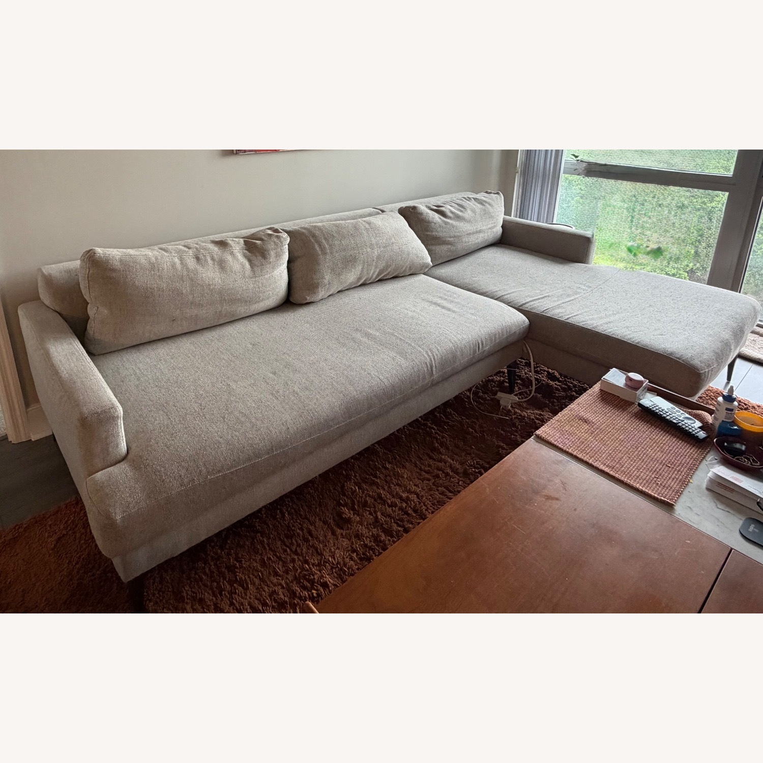 West Elm Andes Fabric 2.5 Piece Sectional - image-2