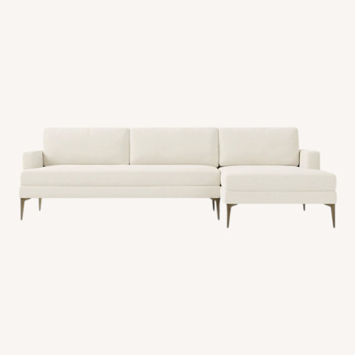 Used West Elm Andes Fabric 2.5 Piece Sectional for sale on AptDeco