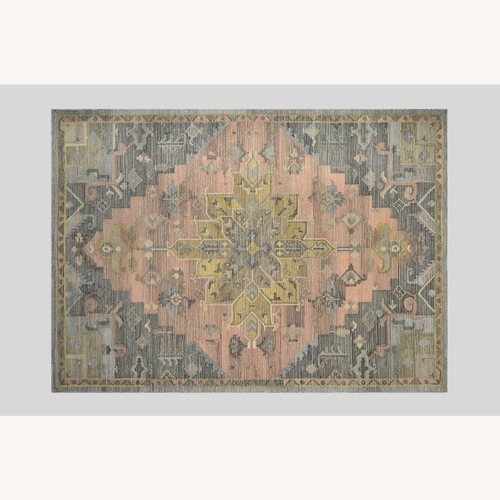 Used Threshold Damask Wool Area Rug 9' x 12' for sale on AptDeco