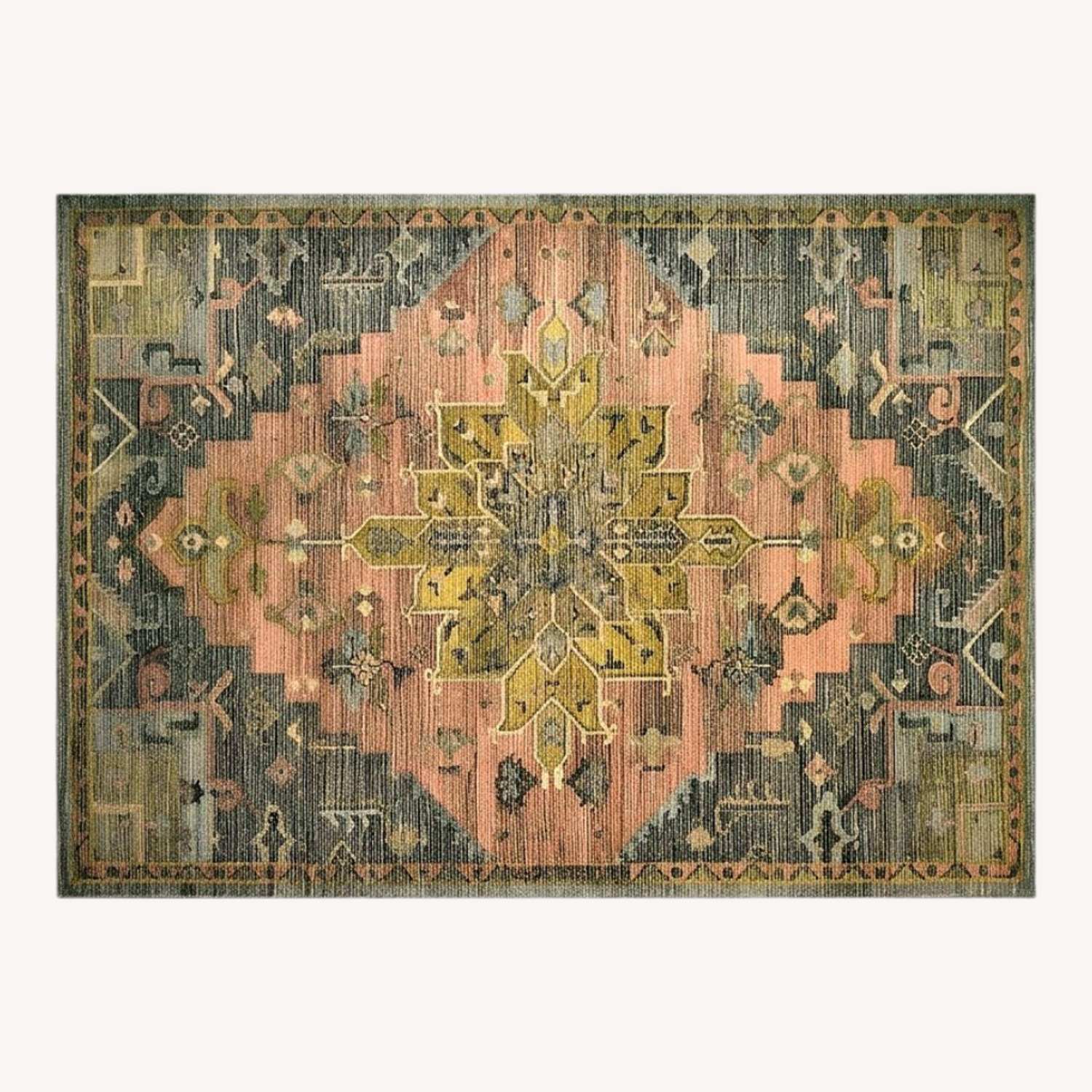 Threshold Damask Wool Area Rug 9' x 12' - image-0