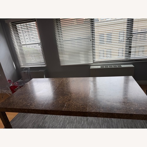 Used Vintage Burl Wood Extendable Dining Table for sale on AptDeco