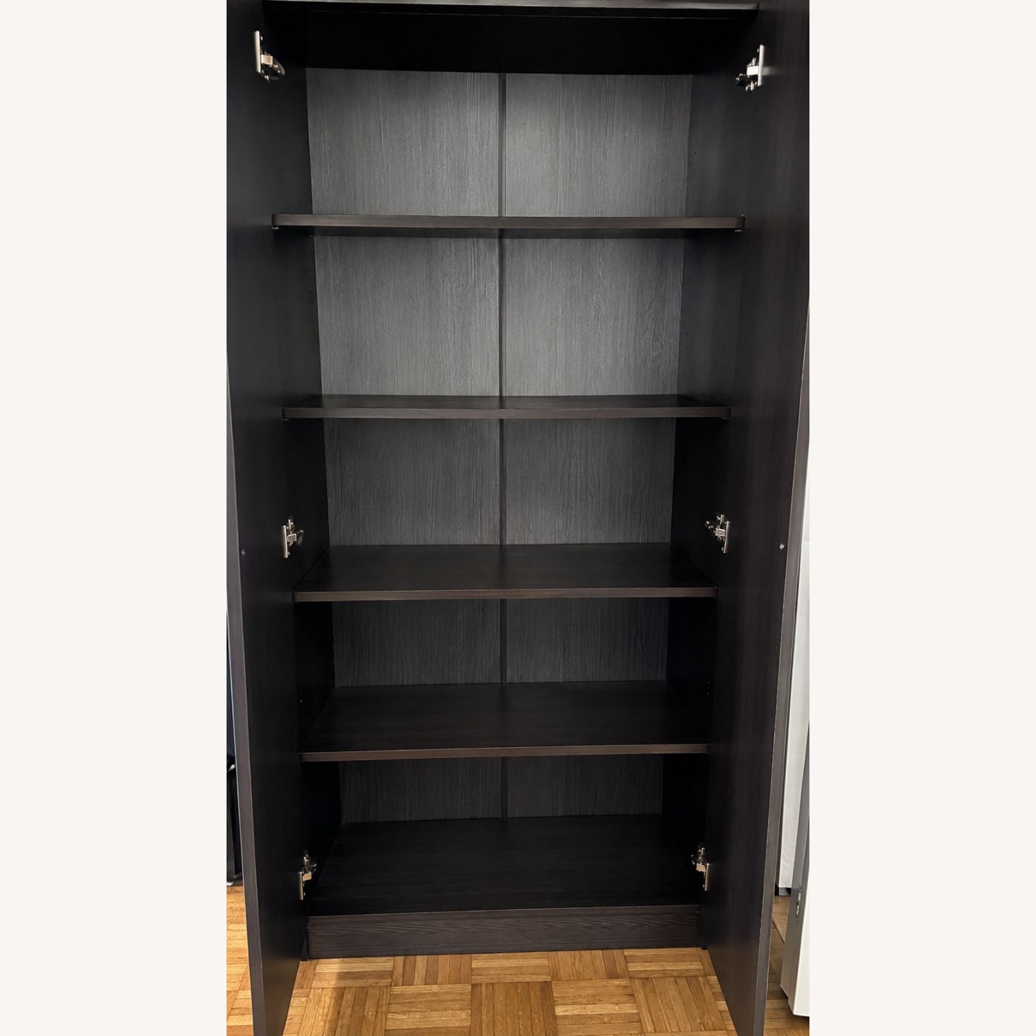 Dark Brown Wood Armoire - image-2