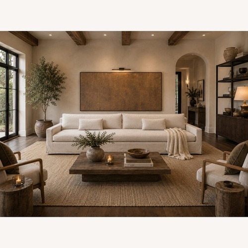 Used Restoration Hardware Belgian Track Arm Sofa 9' Luxe Depth | Dove for sale on AptDeco