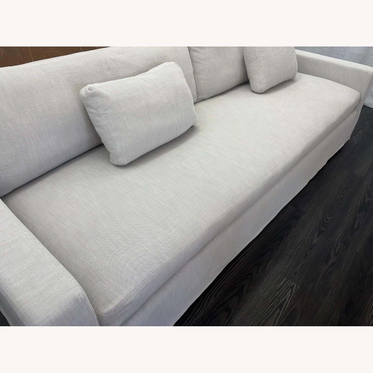 Restoration Hardware Belgian Track Arm Sofa 9' Luxe Depth | Dove - image-25