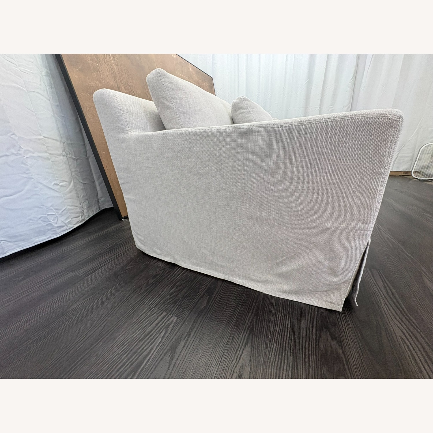 Restoration Hardware Belgian Track Arm Sofa 9' Luxe Depth | Dove - image-3