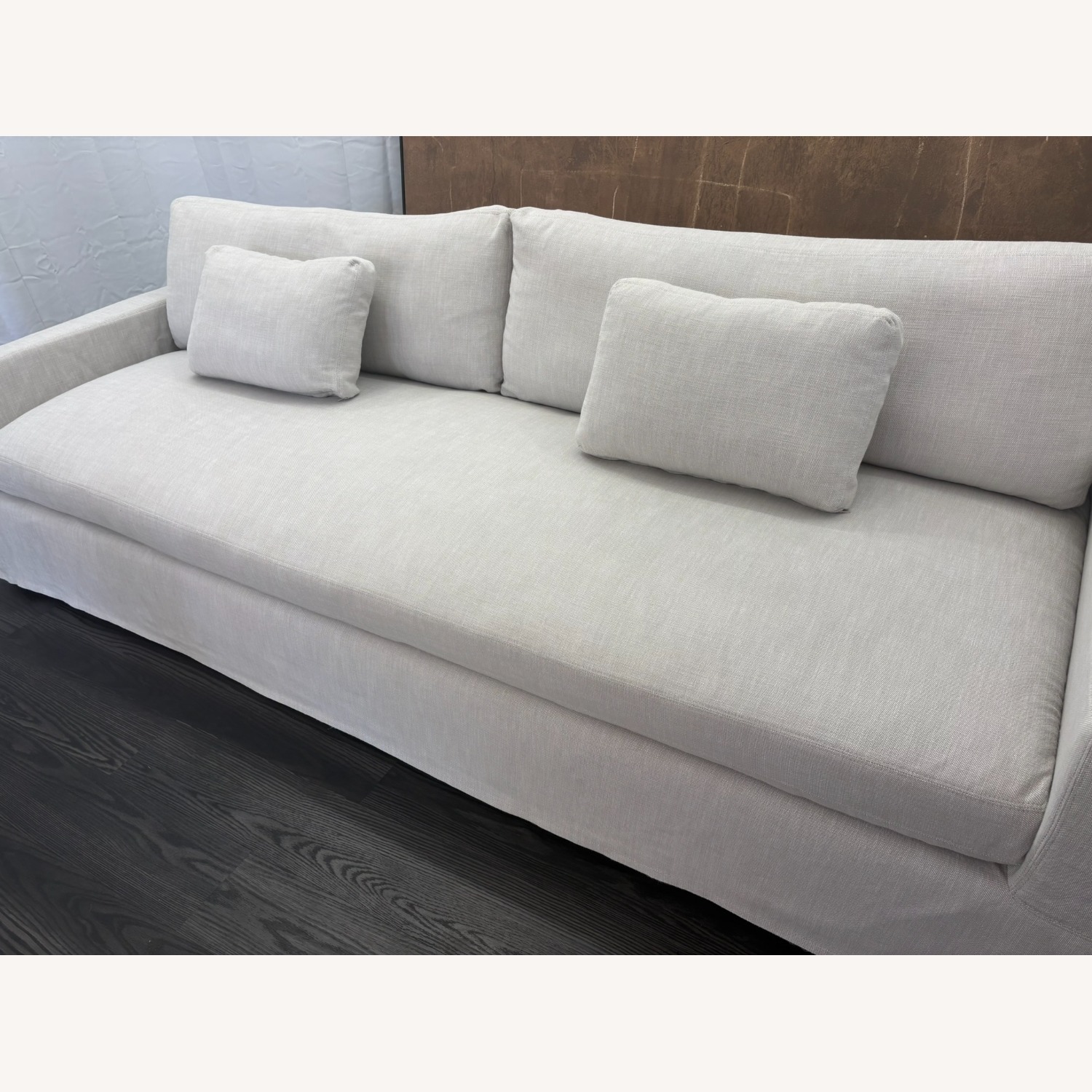 Restoration Hardware Belgian Track Arm Sofa 9' Luxe Depth | Dove - image-24