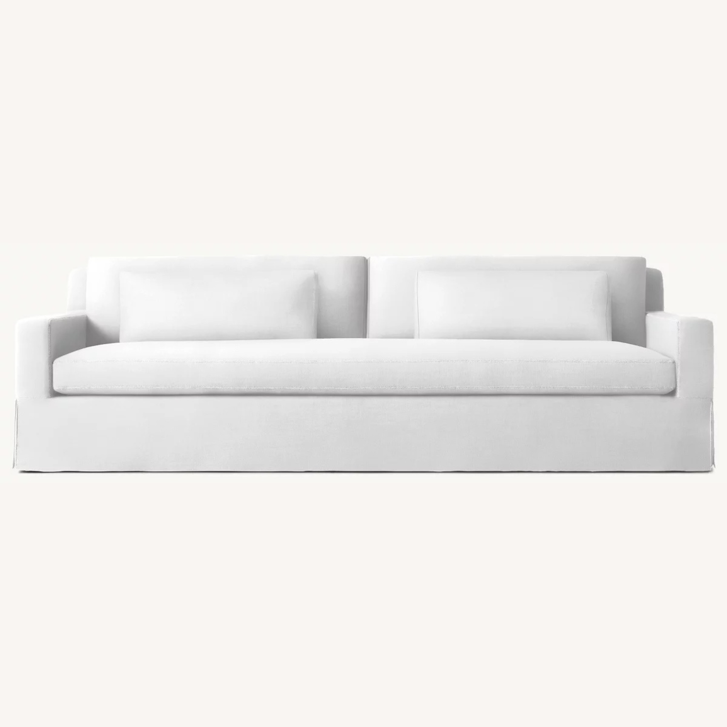 Restoration Hardware Belgian Track Arm Sofa 9' Luxe Depth | Dove - image-0