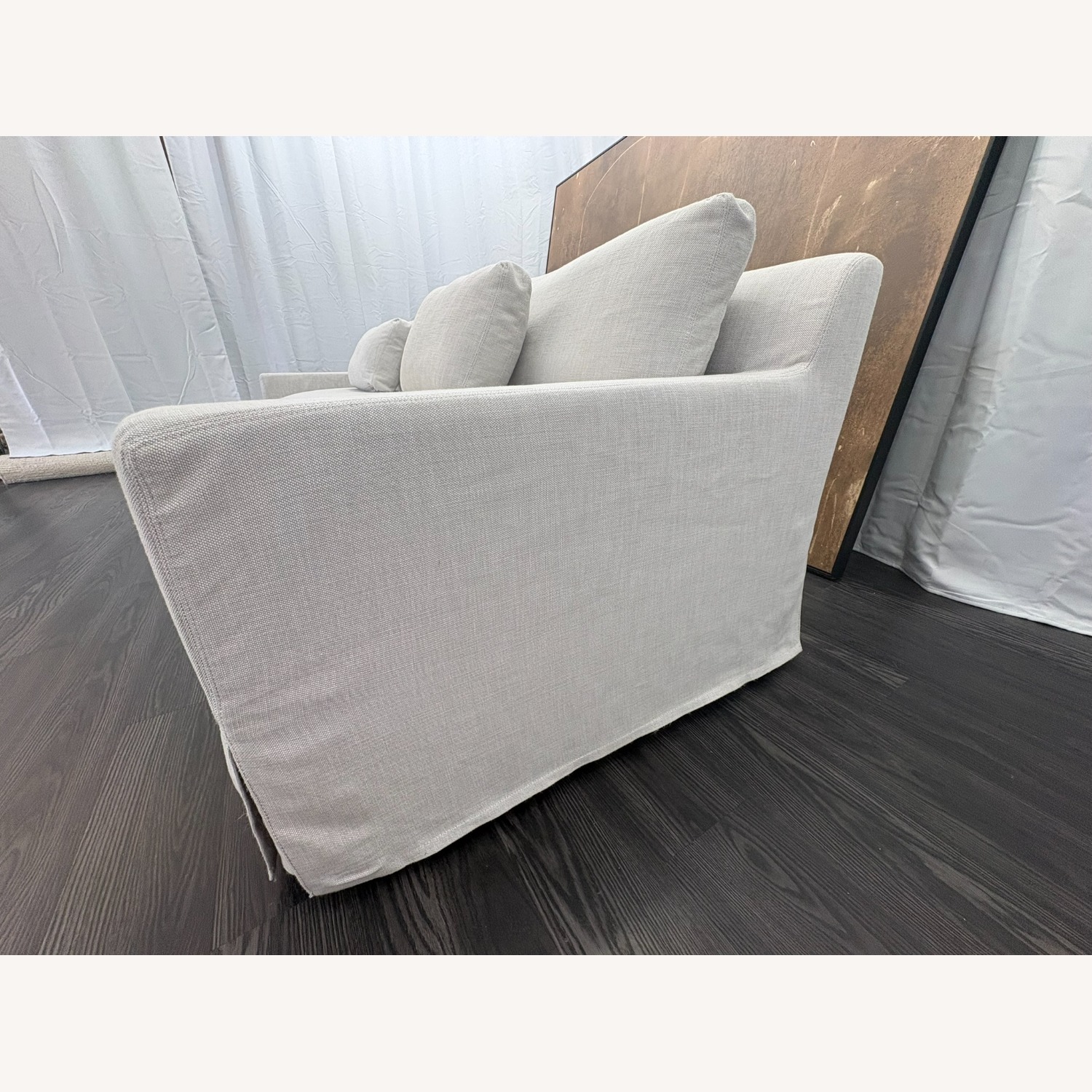 Restoration Hardware Belgian Track Arm Sofa 9' Luxe Depth | Dove - image-2