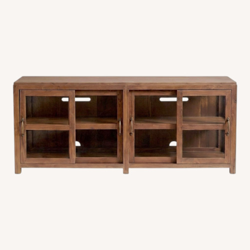 Used Pottery Barn Menlo Reclaimed Teak Console Table (73") for sale on AptDeco