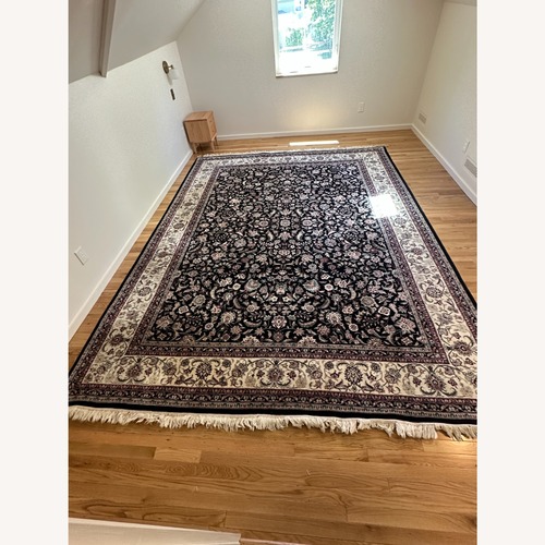 Used ABC Carpet and Home Black Wool Area Rug 9' x 12' for sale on AptDeco