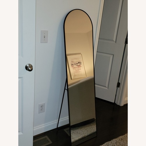 Used Modern Full-Length Floor Mirror – Black Frame for sale on AptDeco