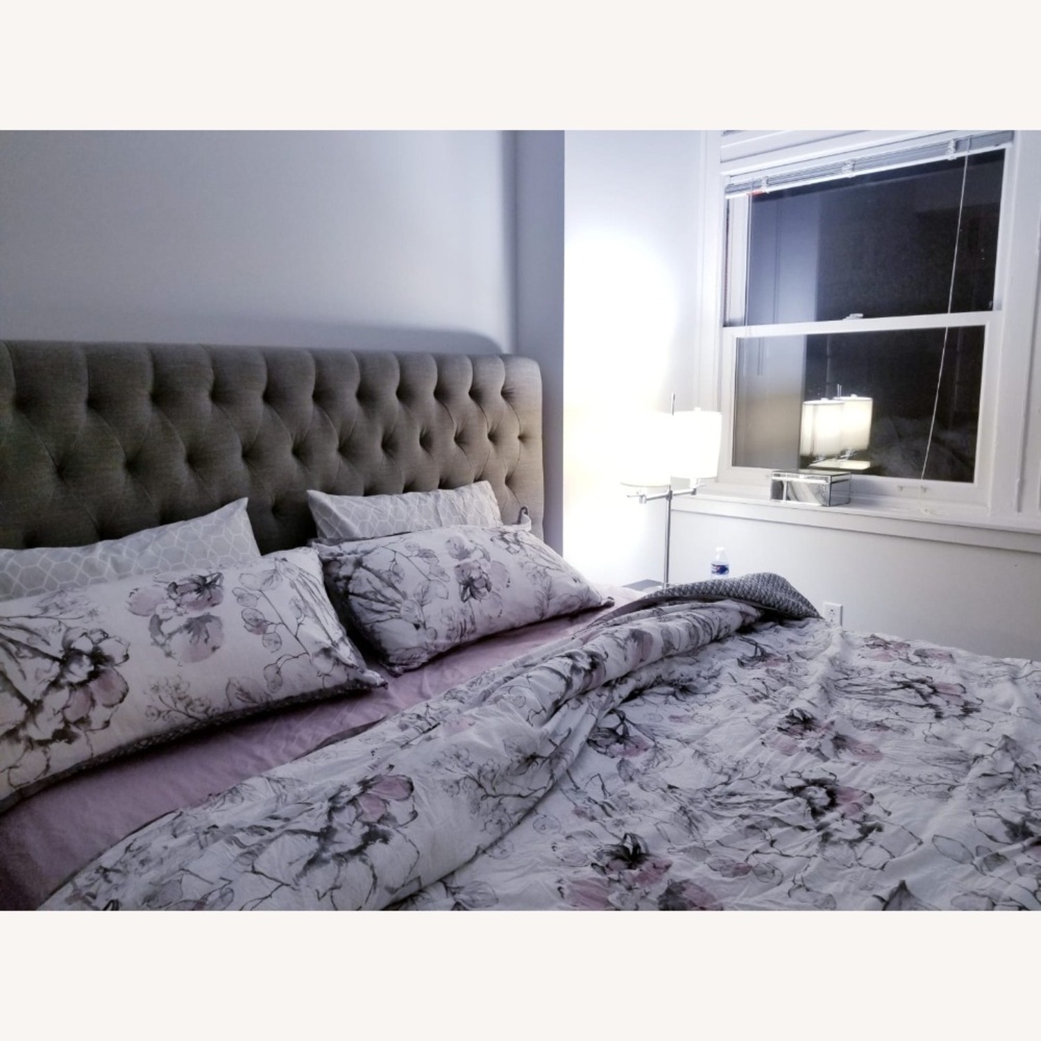 California King Light Gray Bed - image-5