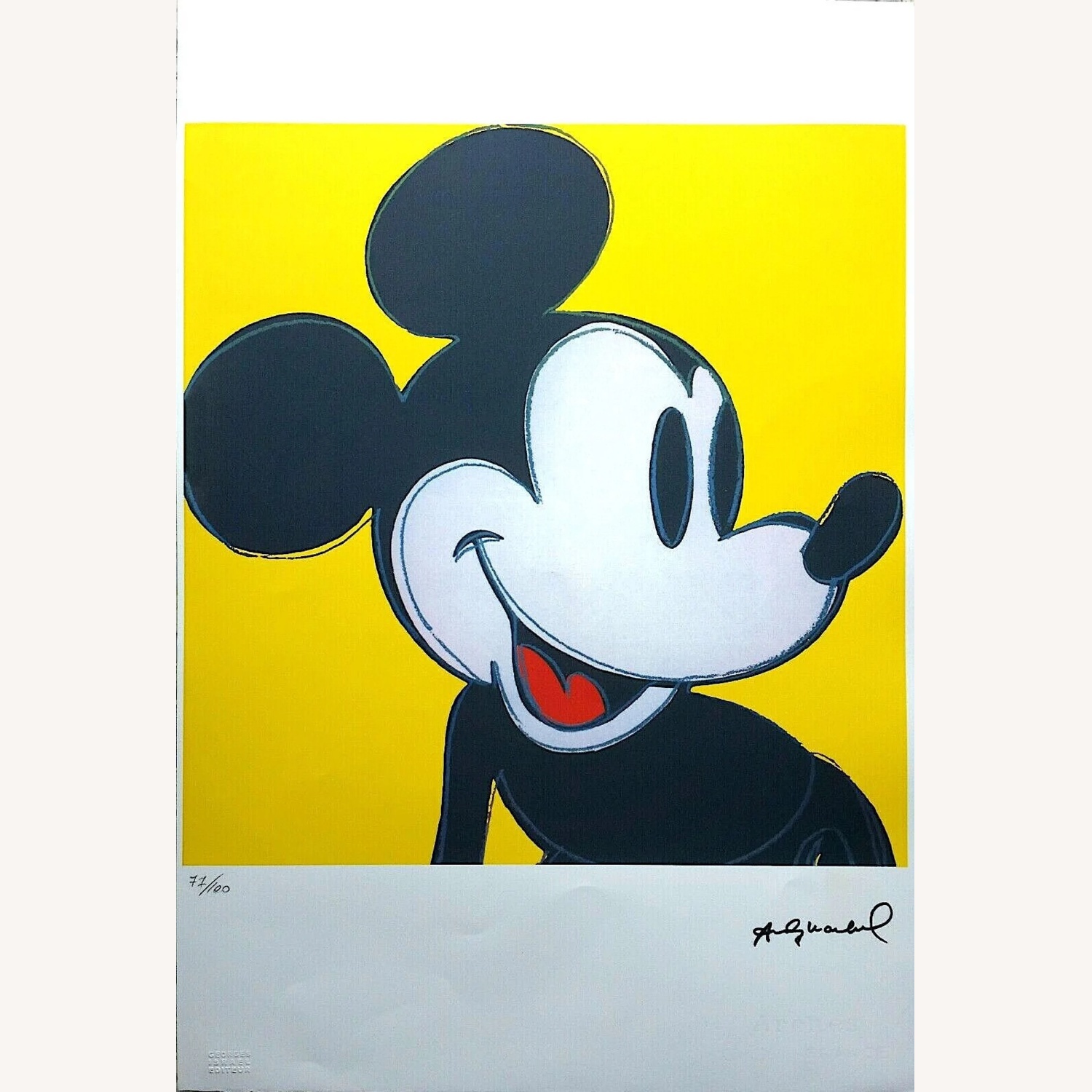 Vintage Andy Warhol Yellow Mickey Mouse  - image-6