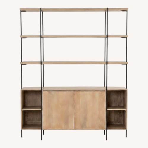 Used Natural Mango Buffet & Hutch (65") for sale on AptDeco