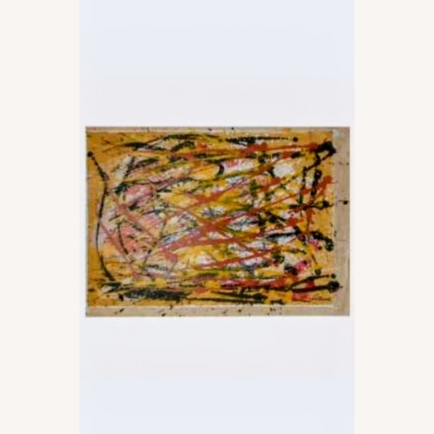 Jackson Pollock Yellow Gold Art - image-2