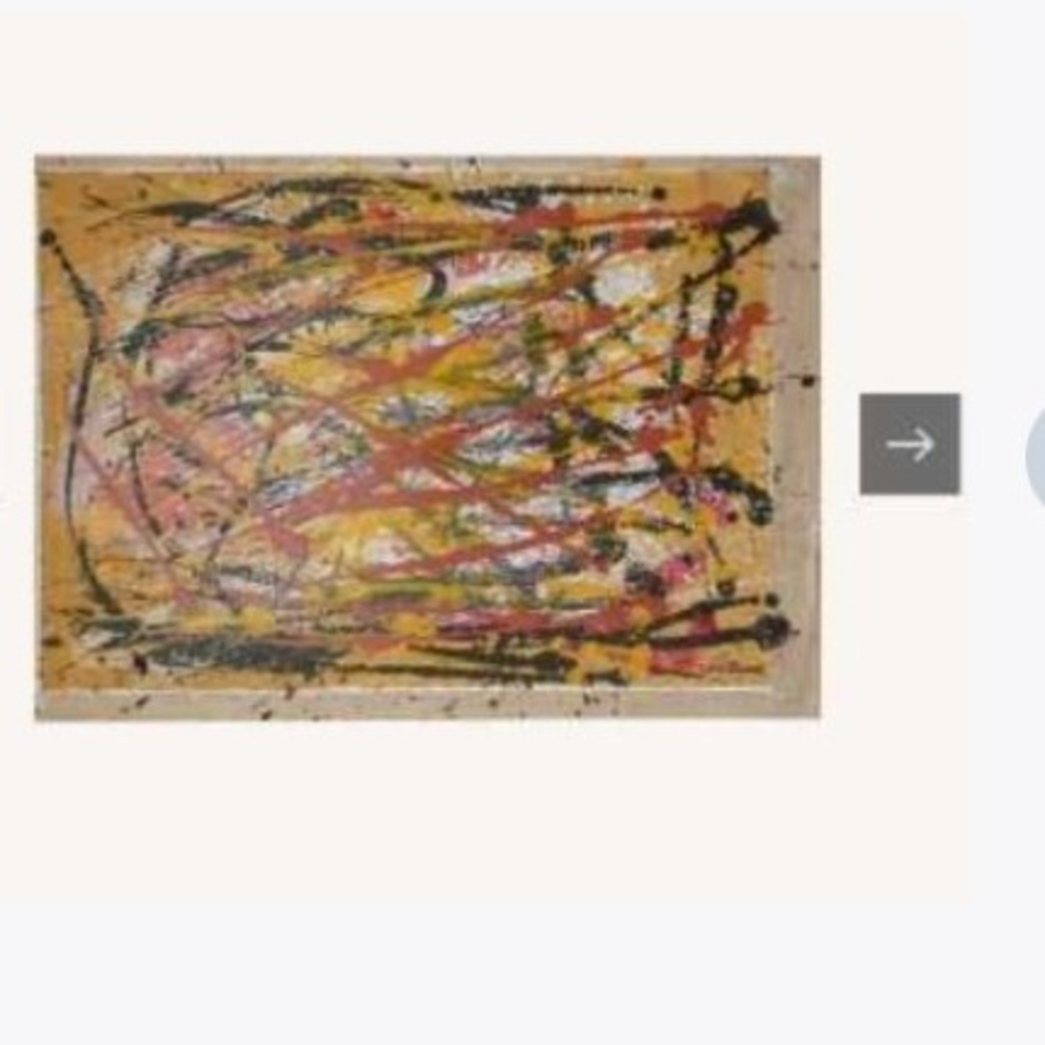 Jackson Pollock Yellow Gold Art - image-3