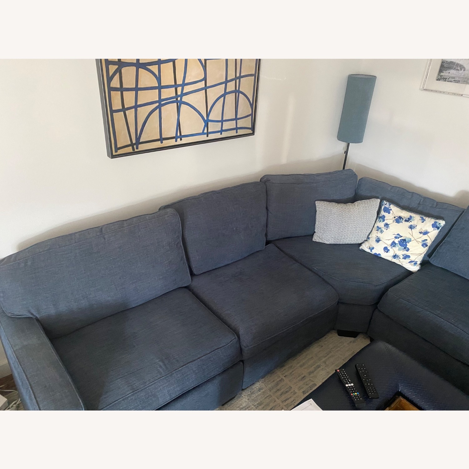 Pottery Barn Square Arm 3-Piece Wedge Sectional  - image-3