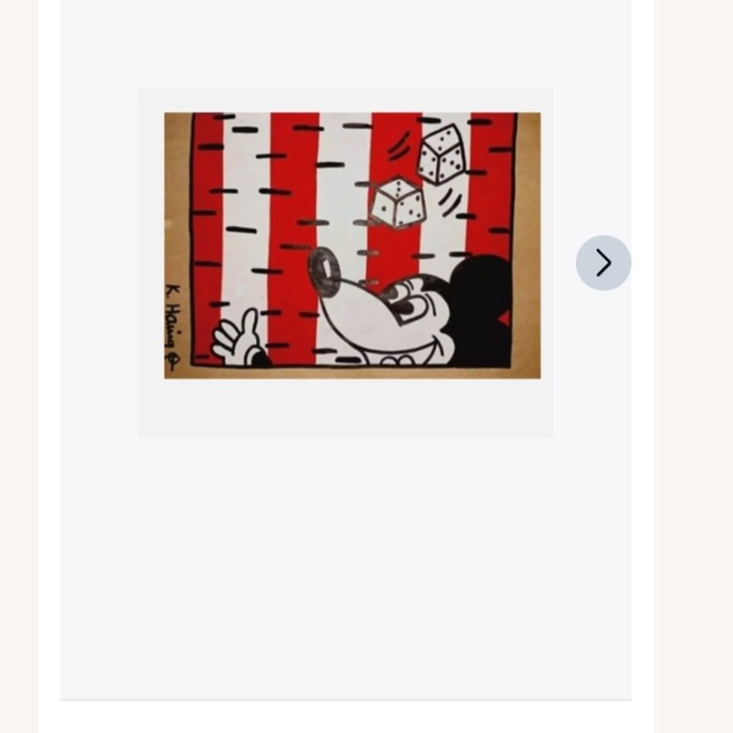 Keith haring Mickey Mouse With Dice - image-1