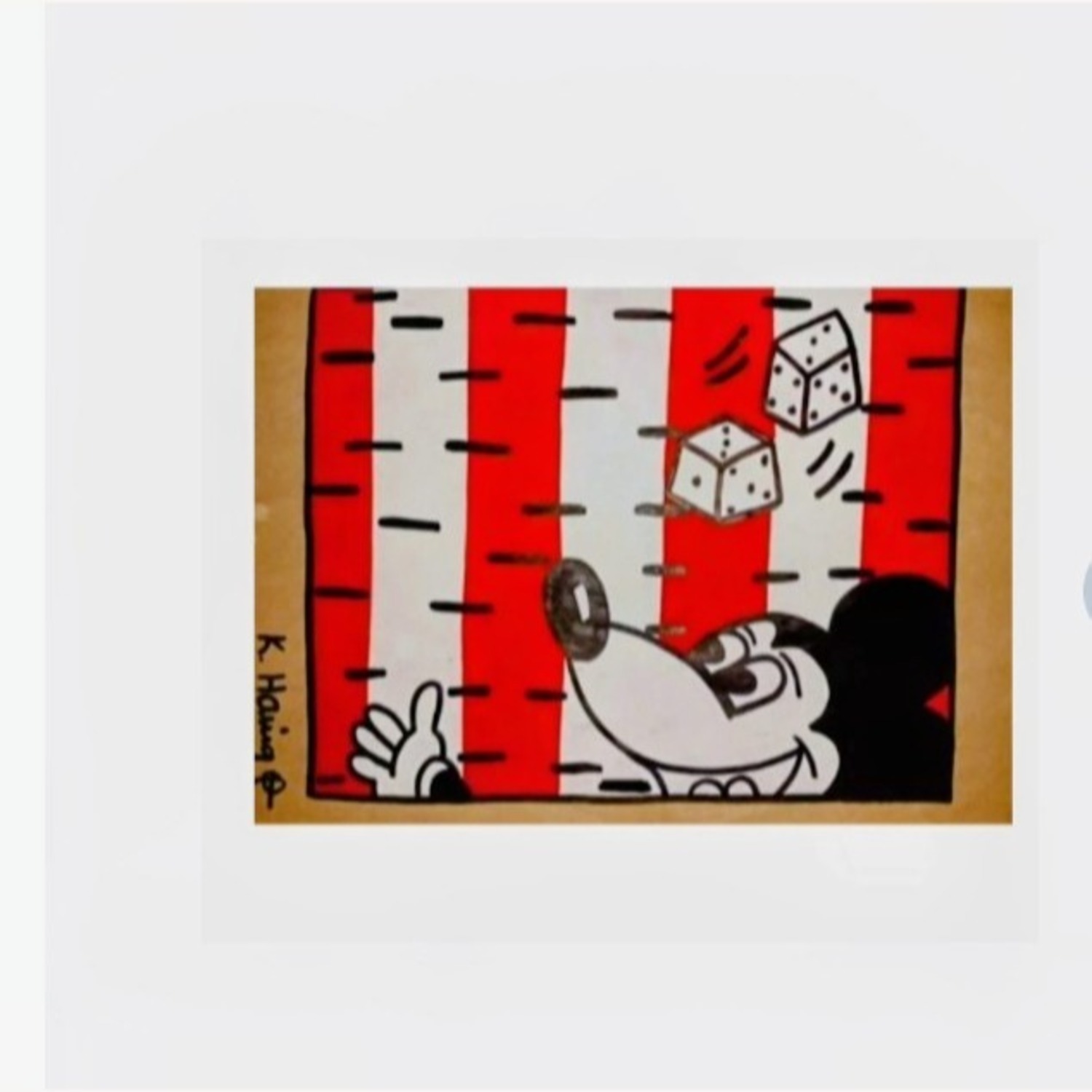 Keith haring Mickey Mouse With Dice - image-2