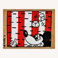 Keith haring Mickey Mouse With Dice