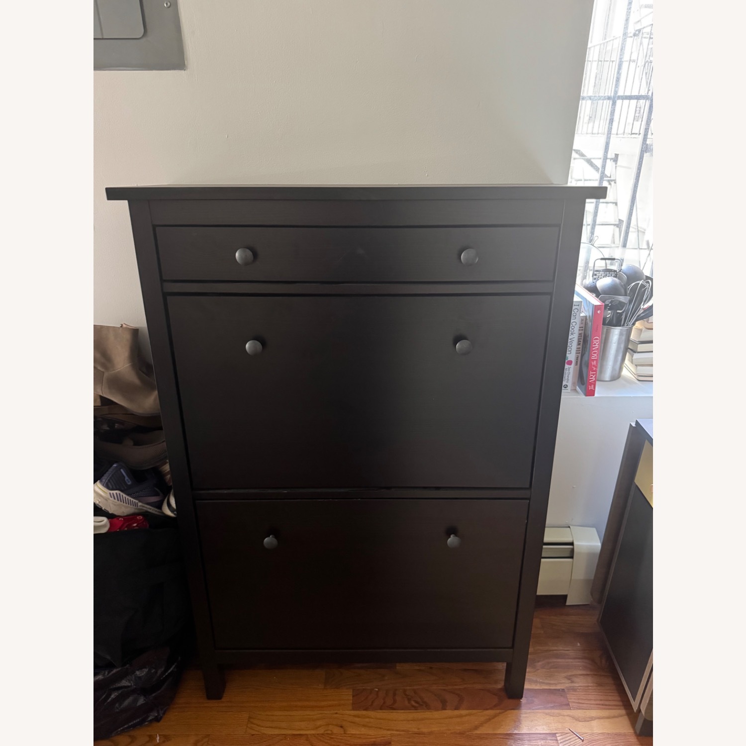 IKEA Hemnes Black Wood Dresser - image-1