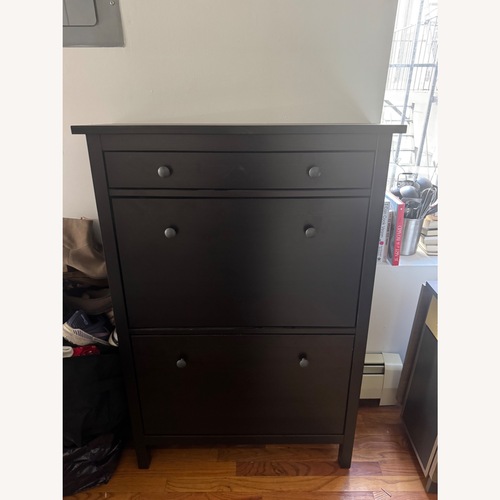 Used IKEA Hemnes Black Wood Dresser for sale on AptDeco