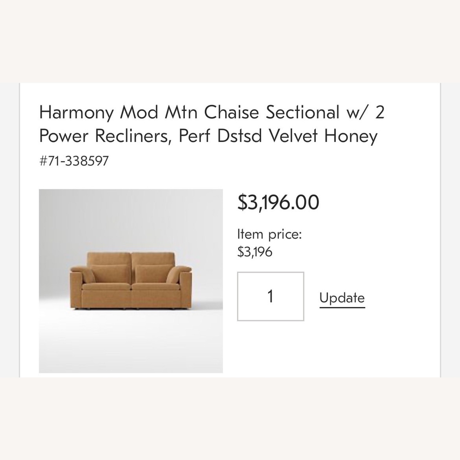 West Elm Light Brown Harmony Modular Motion Reclining Sofa - image-6