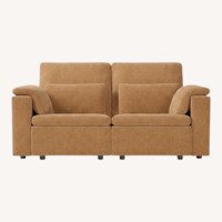 West Elm Light Brown Harmony Modular Motion Reclining Sofa