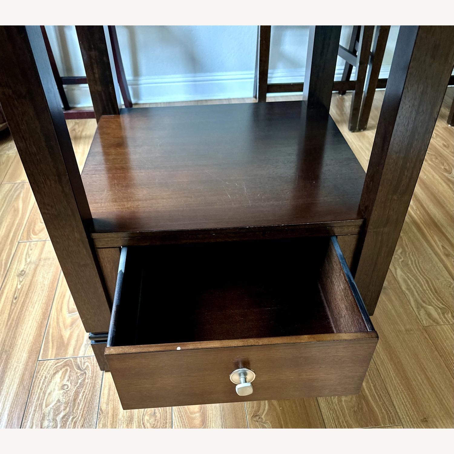 Dark Brown Wood Dining Table - image-8