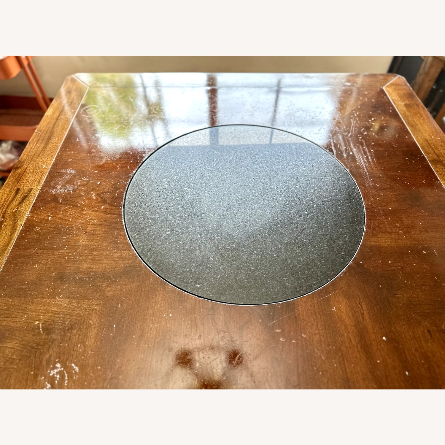 Dark Brown Wood Dining Table - image-10