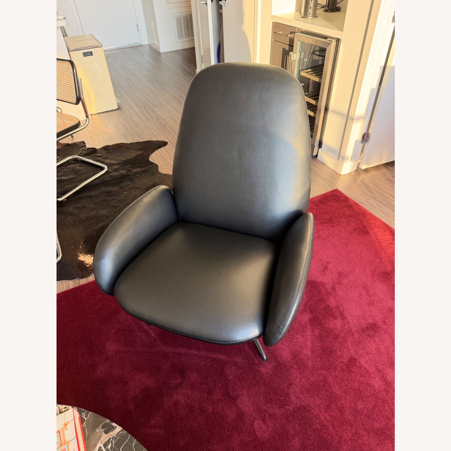 Design Within Reach Vala Black Leather Recliner - image-3