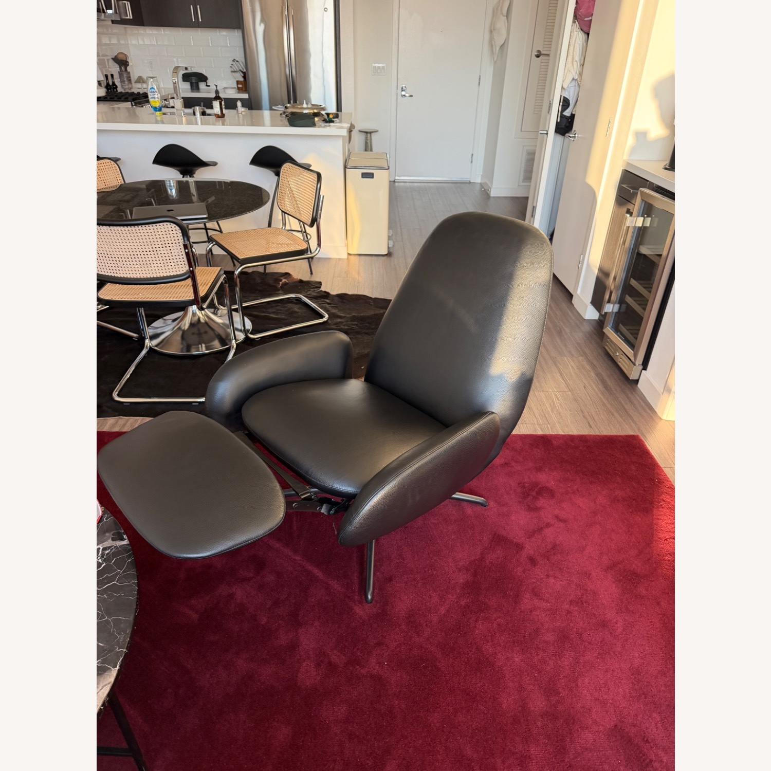 Design Within Reach Vala Black Leather Recliner - image-2