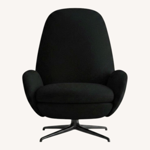 Used Design Within Reach Vala Black Leather Recliner for sale on AptDeco