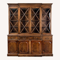 Vintage/Antique Dark Brown Wood Breakfront