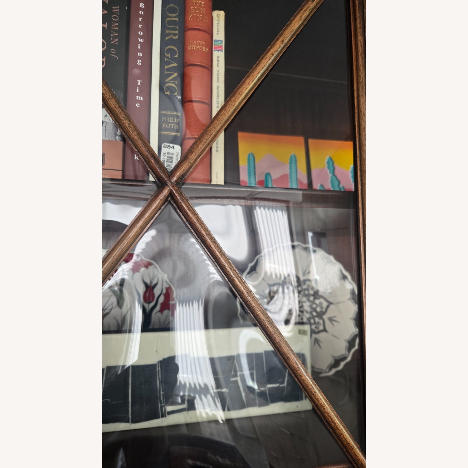 Vintage/Antique Dark Brown Wood Breakfront - image-5