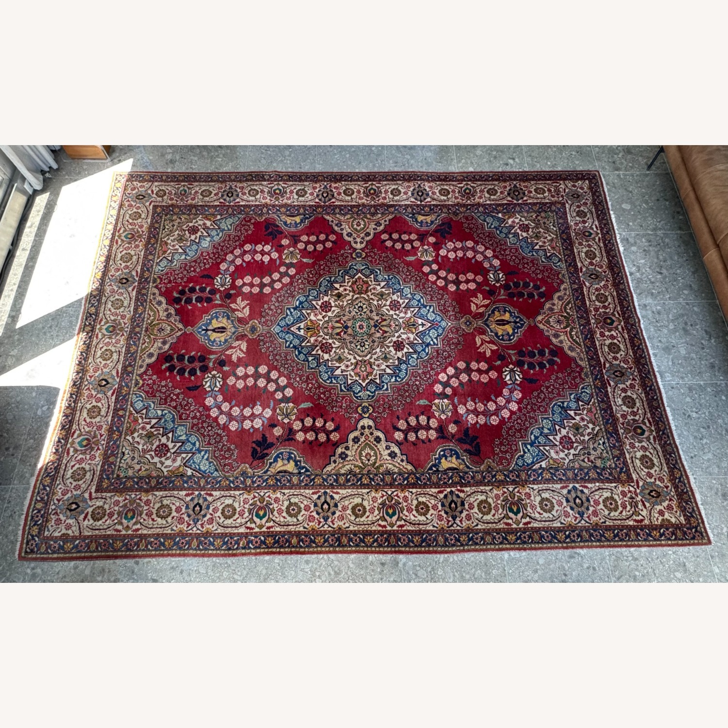 1930s Iranian Wool Area Rug 9' x 13' - image-3