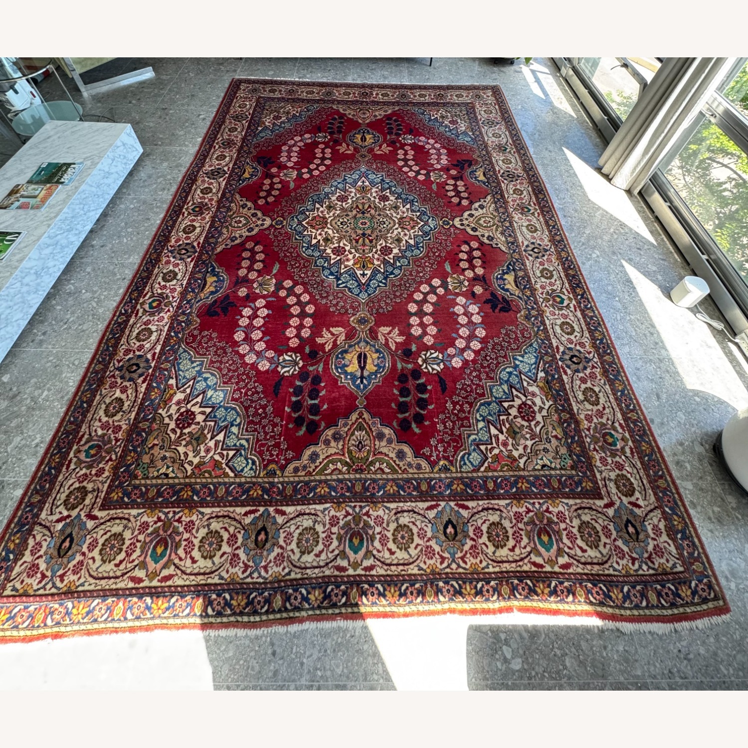 1930s Iranian Wool Area Rug 9' x 13' - image-2