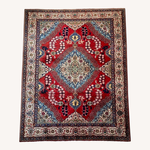 Used 1930s Iranian Wool Area Rug 9' x 13' for sale on AptDeco