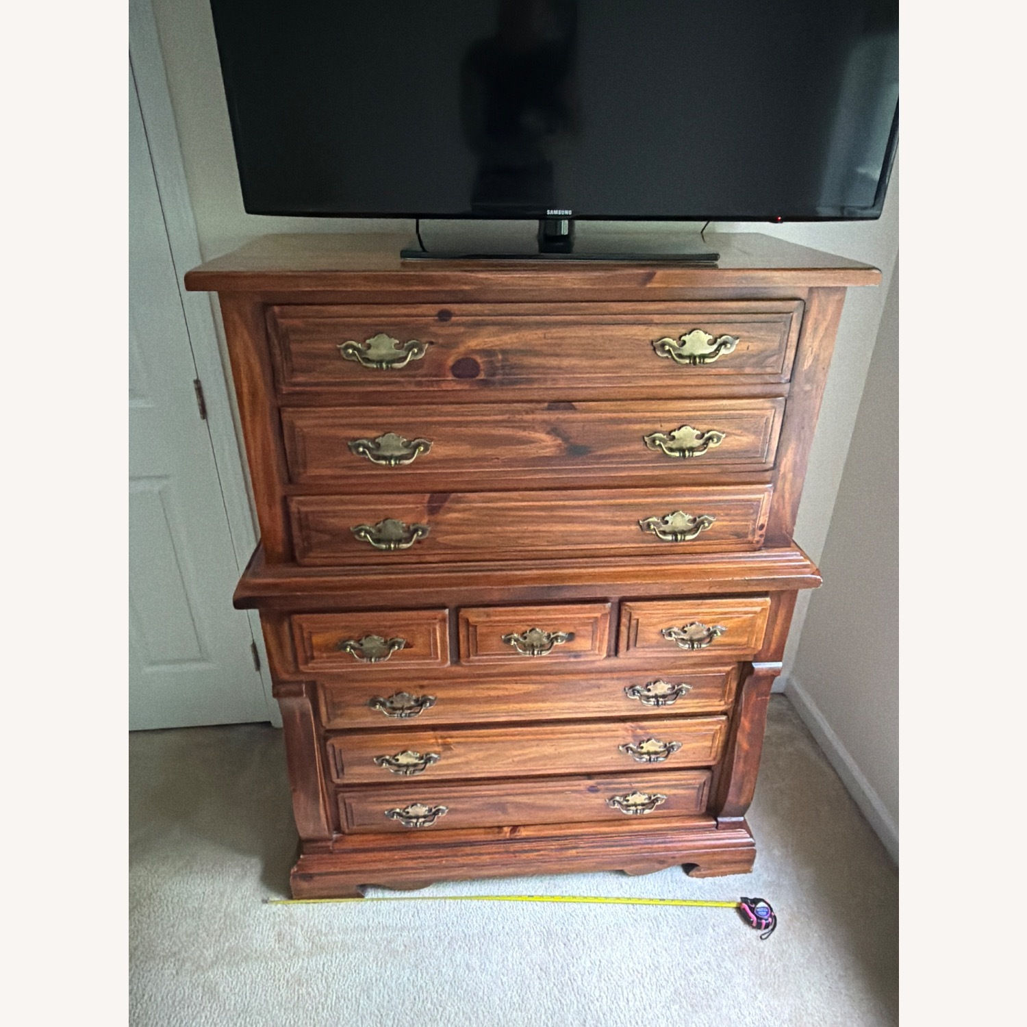 Vintage/Antique Victorian Natural Wood Dresser - image-3