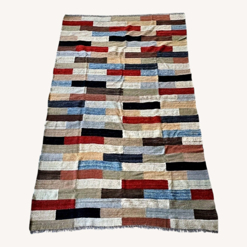 Used Graphic Cotton Area Rug 6' x 9' for sale on AptDeco