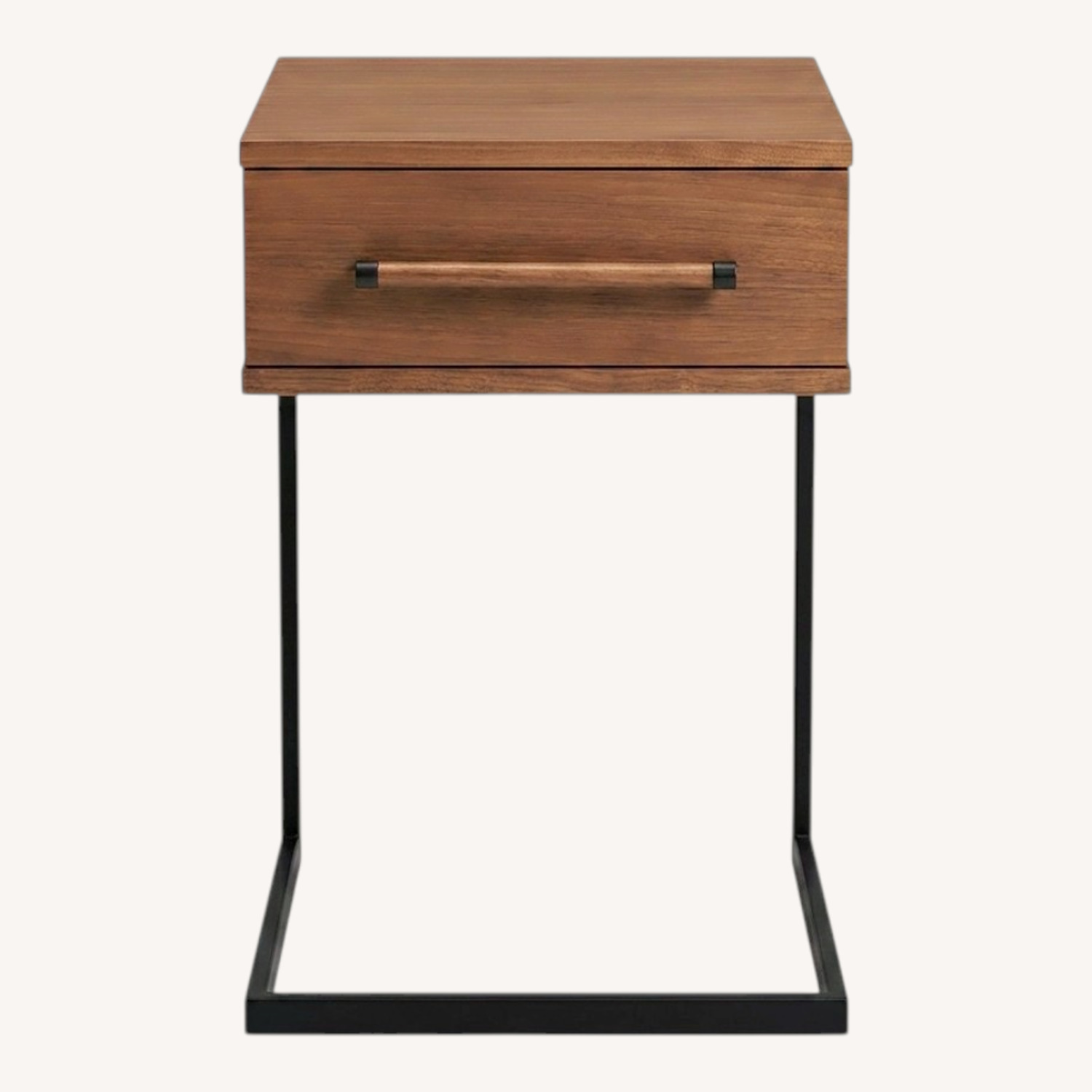 West Elm Nash C-Base Nightstand - Teak, Set of 2 - image-0