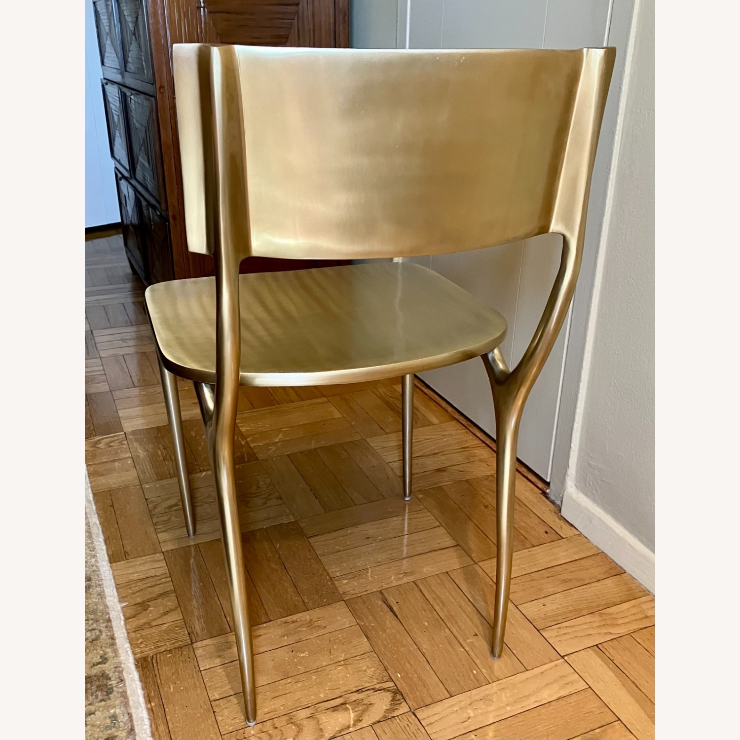 CB2 Oro Gold Metal Accent Chair - image-3