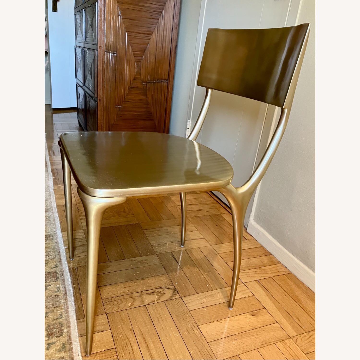 CB2 Oro Gold Metal Accent Chair - image-2