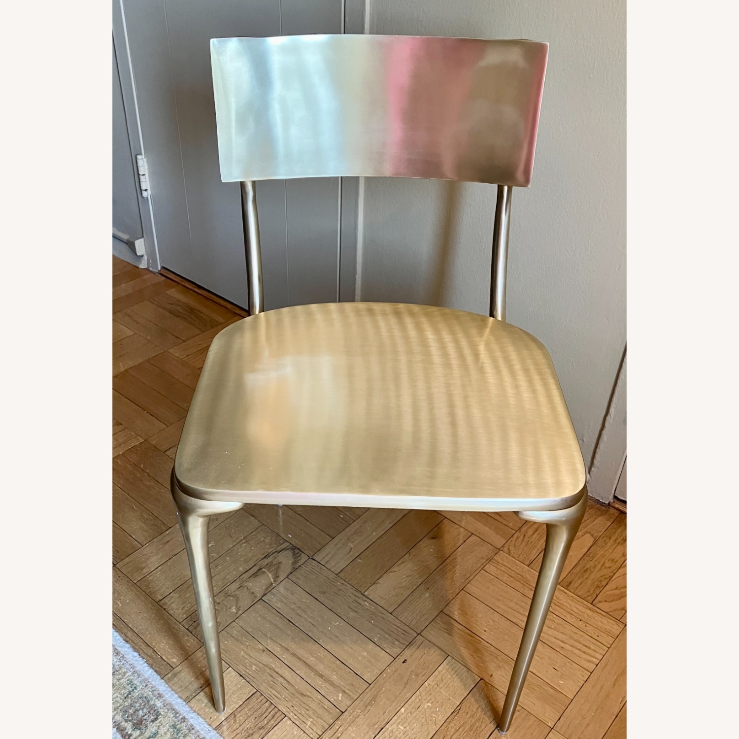 CB2 Oro Gold Metal Accent Chair - image-1