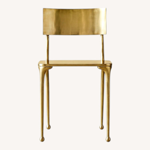Used CB2 Oro Gold Metal Accent Chair for sale on AptDeco